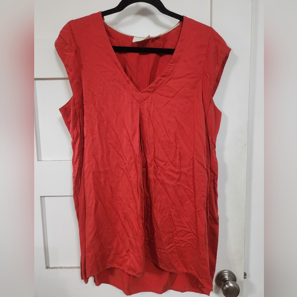 Burnt Orange Maeve Sleeveless Tunic, Size L